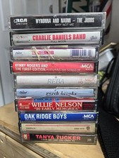 Lot Of 10 Country cassettes Wowza Vintage Goodness
