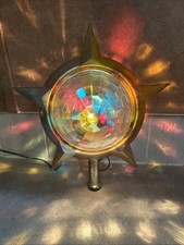 Vintage Bradford Celestial Star Motion Light Christmas Tree Topper Works