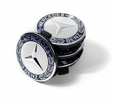 4pcs Navy Blue Wheel Center Caps For Mercedes
