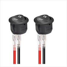 12v Round Rocker Switch Spst Onoff 2-pin 6a250v 10a125v For Car Boat Rv Black