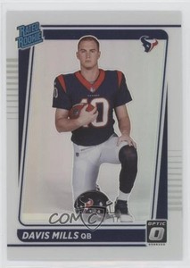 2021 Panini Donruss Optic Rated Holo Prizm Variation Davis Mills #222 Rookie RC