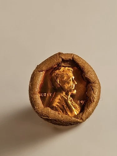 1956-P OBW ORIG. BANK WRAP BU UNCIRCULATED LINCOLN WHEAT CENT PENNY ROLL ERROR