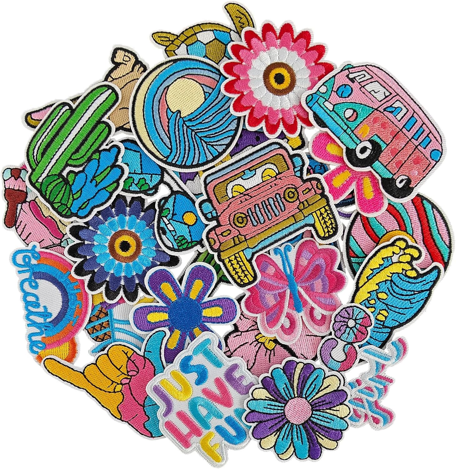 Outdoor Adventure Embroidered Iron On or Sew On Patches for Gear