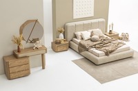 Elegantes Schlafzimmer-Set: Bett, Nachttische & Schminktisch