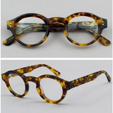 Fashion Acetate Glasses Frames Round for Women Men Eyeglasses Retro Leopard