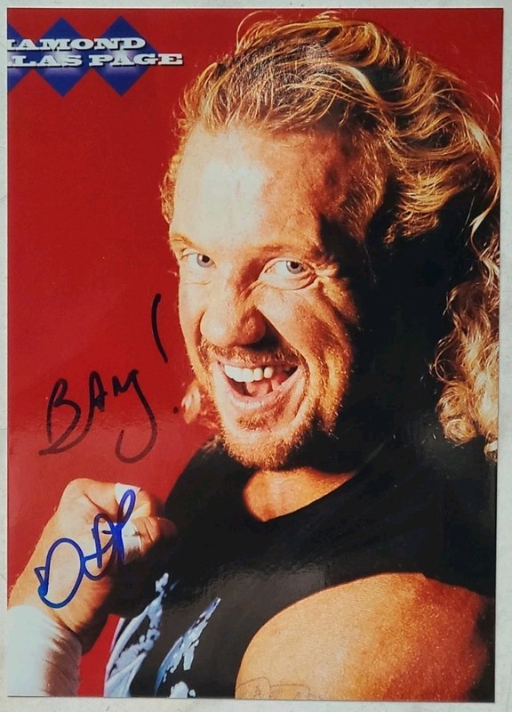 DDP DIAMOND DALLAS PAGE signed 5 X 7 photo WCW WWE WWF pro wrestling autograph