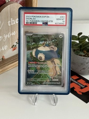 Snorlax Scarlet & Violet 151 Pokemon Center Stamped Black Star Promo #051 PSA 10