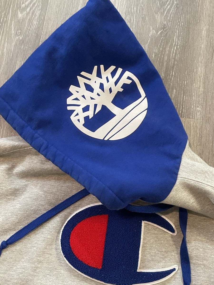 Timberland Outlet Champion X Timberland Hoodie Blue Champion