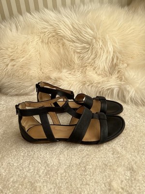 Lloyd Schwarze Riemen-Sandalen Aus Kalbsleder Gr. 40 Flache Schuhe Einfarbig