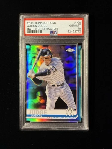Topps 2019 Chrome Aaron Judge #100 Refractor PSA 10 New York Yankees