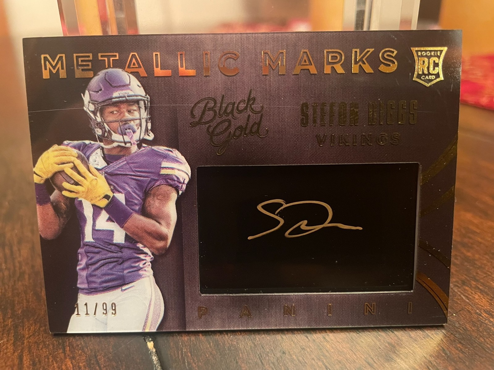 Stefon Diggs Panini Black Gold Metallic Marks #MMSD Base