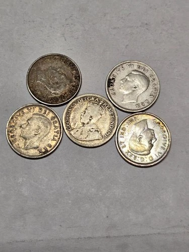 New ListingCanadian 80% Silver Dime Coin Lot Of 4