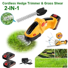 Handheld Cordless Grass Shear Shrubbery Trimmer 2IN1 Hedge Shears/Grass Cutters