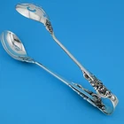 Rare Sterling Silver Wallace Grande Baroque Lg Ice Serving Tongs 6.80 ozt NoMono