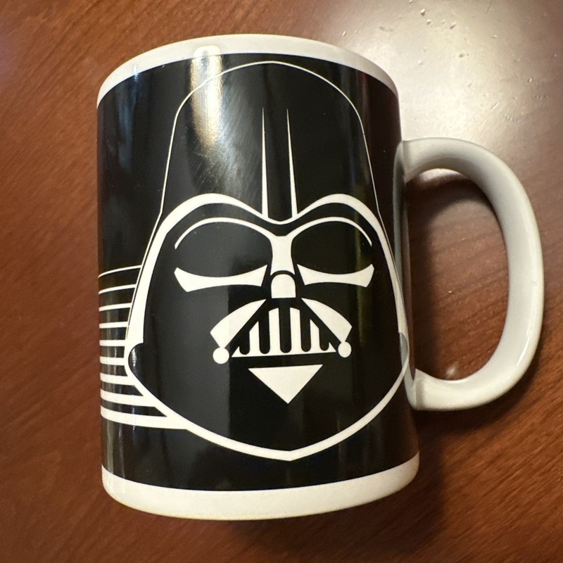 2015 Zak! Designs DARTH VADER Black & White Ceramic Coffee/Tea Star Wars Mug