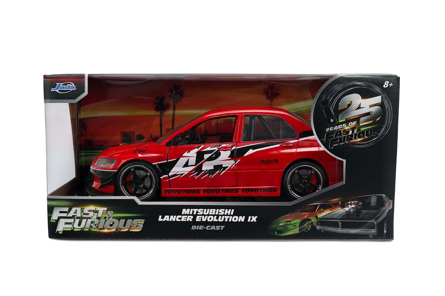 JADA 25 YEARS FAST & FURIOUS SEAN'S MITSUBISHI LANCER EVO IX 1/24 RED 36208