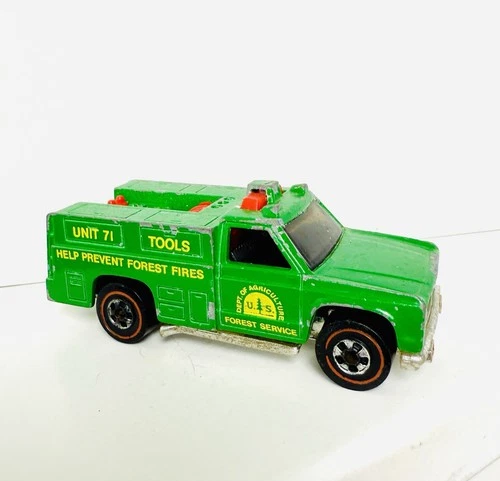 Hot Wheels Redline 1975 Forest Rescue Truck Agriculture Green Ranger Rig