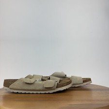 Womens Birkenstock Arizona Beige Suede Soft Footbed Slide Sandals Size EU 37 GUC