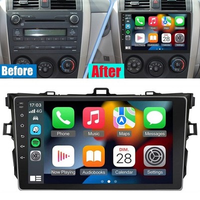 Carplay For 2009-2013 Toyota Corolla Radio Back Camera GPS Navi BT WiFi w/Cam