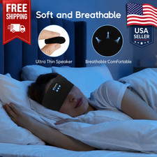 Bluetooth Sleep Headphones Headband Wireless Earphones Music Cozy Soft Sleeping