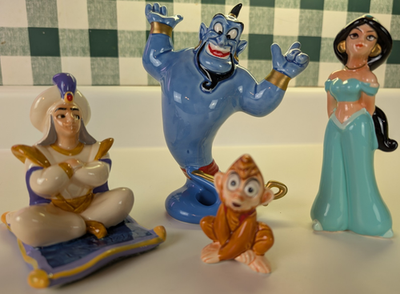その他 Disney Aladdin Genie Jasmine Blue 90s Disney Aladdin Genie Jasmine Blue 90s Vintage Cartoon Digital