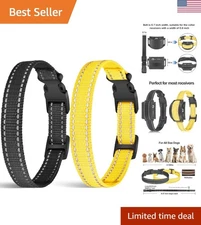 2-Pack Adjustable Replacement Collar Strap for Dog Training – Reflective Design