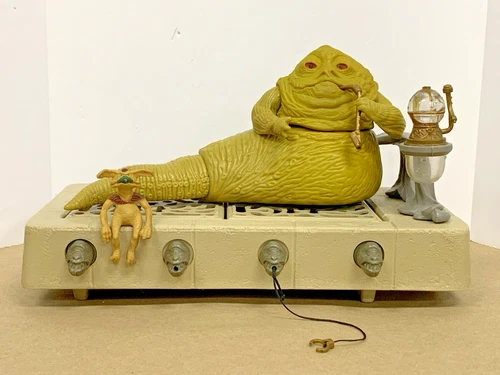 Vintage 1983 Star Wars Jabba the Hutt Throne Room Playset Hookah Slave Collar