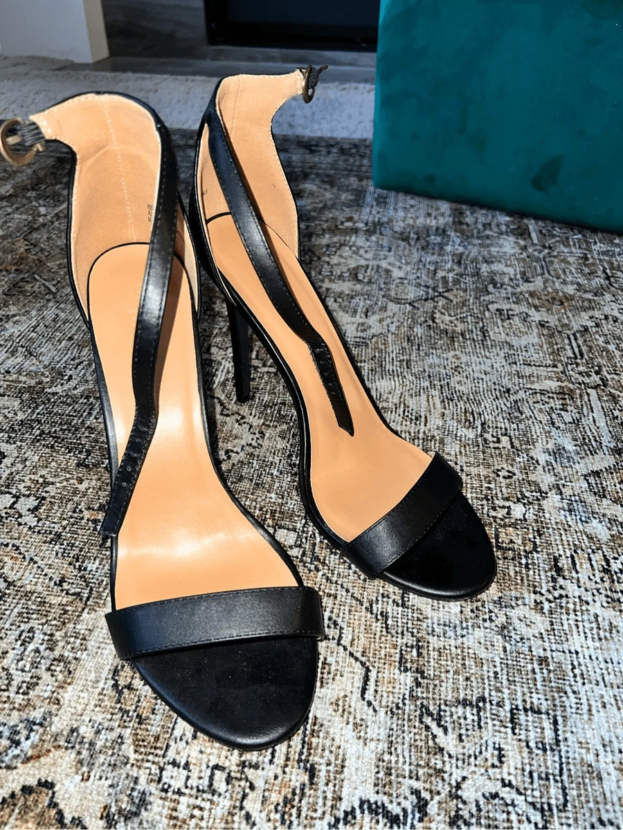 Sale 4/$30 ~FIONI Night Women Leather Stiletto Heel Ankle Strap Black Size  7.5 | Stiletto heels, Leather women, Ankle strap