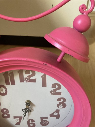 Pink Uhr Wecker Optik Top Standbügel Batterie - Bild 4 von 9