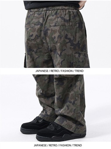 Retro Baumwolle Camouflage Workwear Hose Herren mehrere Taschen Sommer Freizeithose - Bild 21 von 22