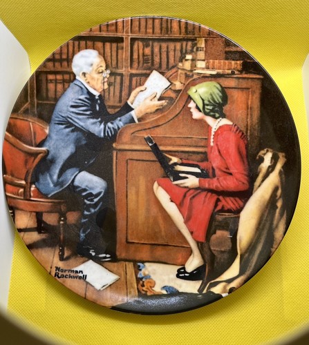 Knowles collector plate Norman Rockwell "The Professor” 1986