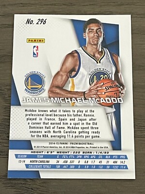 2014-15 Panini Prizm James Michael McAdoo Rookie #296 Golden State
