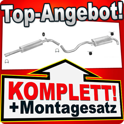 Auspuff für SEAT IBIZA II (6K) 1.0 1.4 1.9 D 1996-1999 Auspuffanlage
