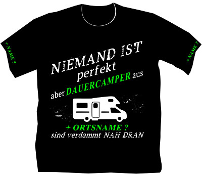 Dauercamper T-Shirt Camper Campingplätze Zeltplätze Urlaubsreise Funshirt 5