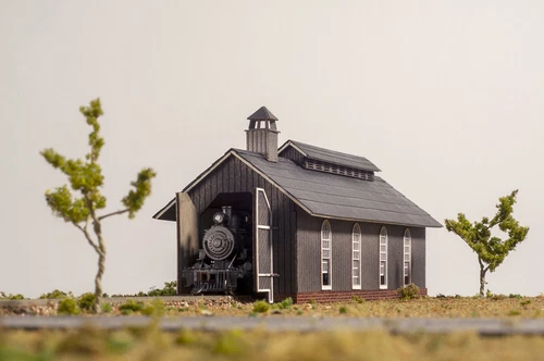 Z Scale Laser Cut Single Stall Engine House building KIT