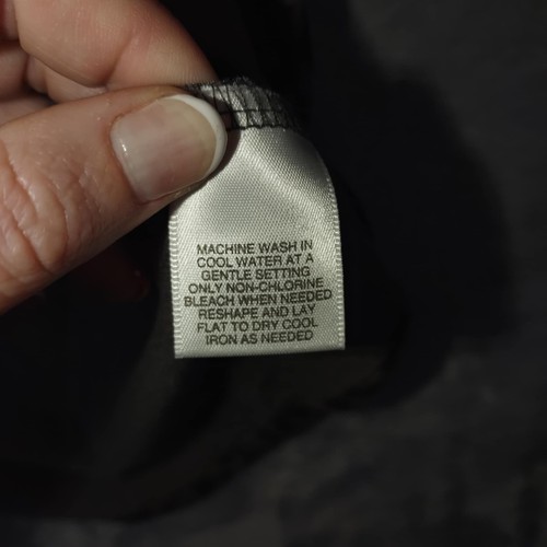 Lord & Taylor L Petite Black Officewear Corporate Goth Minimalist Stretchy Top - Picture 7 of 8