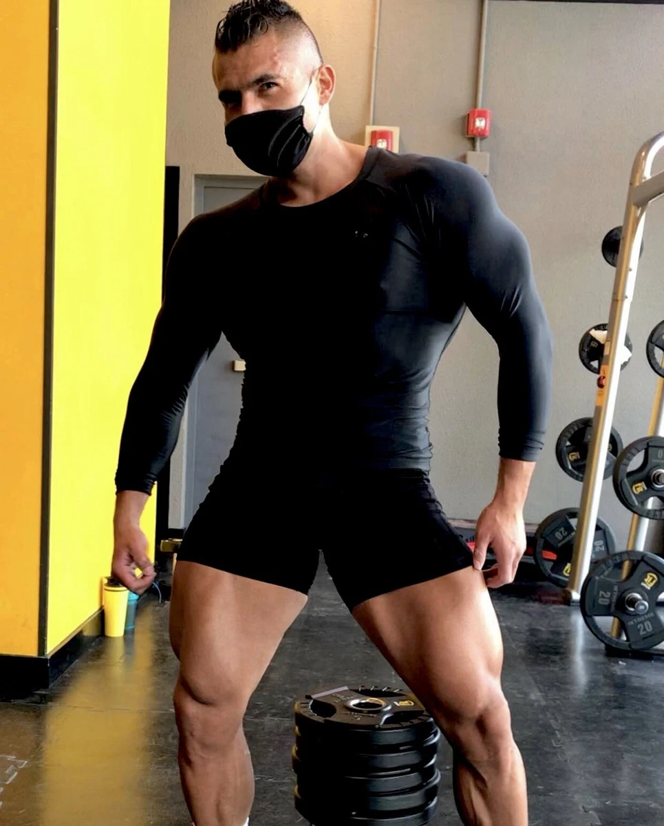 Mens black hotsell spandex shorts