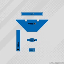 BLUE EUROPEAN STYLE MICRO ROTAX RADIATOR STICKER KIT - KARTING