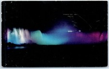 Postcard - Canadian Horseshoe Falls illuminated - Niagara Falls, Canada