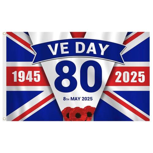 VE Day 80th Anniversary Flag 3'' X 5'' May 8, 2025 ✨p - Picture 2 of 11