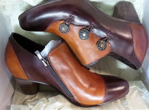 Greenpea by Spring Step Sz38/US 7.5/8 Dk Brown Bootie - Picture 11 of 12