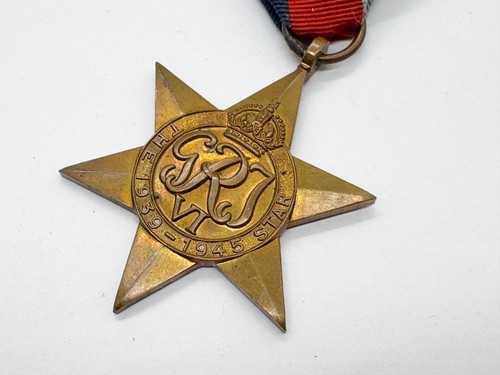 VINTAGE WWII 1939-1945 STAR MILITARY MEDAL WITH ORIGINAL RIBBON UK - Picture 3 of 5