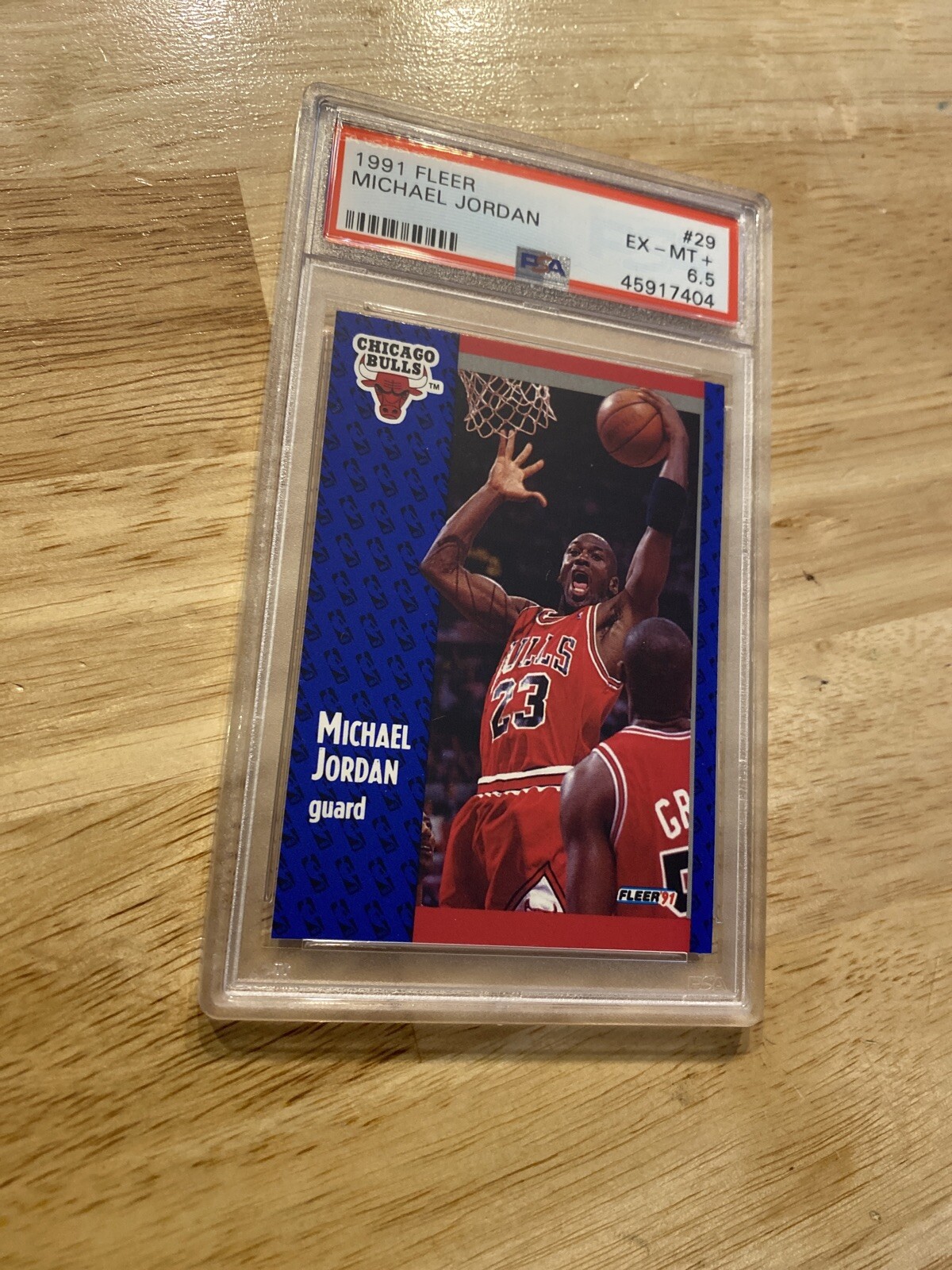 Michael Jordan PSA 6.5 Basketball Card Fleer Chicago Bulls Vintage MJ NBA 1991 view 6
