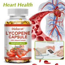 Lycopene 10mg 30/60/120 Capsules Tomato Extract Antioxidant Prostate Health
