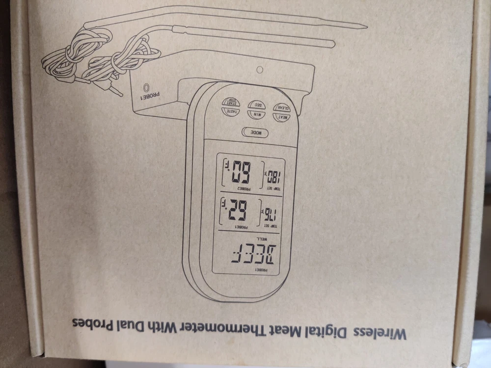 Meat Thermometer Wireless Electronic Digital Food Meat Thermometer LCD Large...