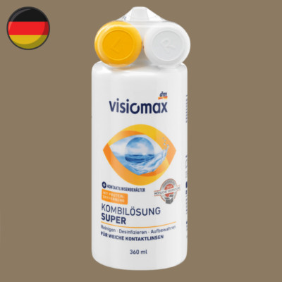 VISIOMAX Kontaktlinsen-Pflegemittel Kombilösung Super mit Behälter, 360 ml