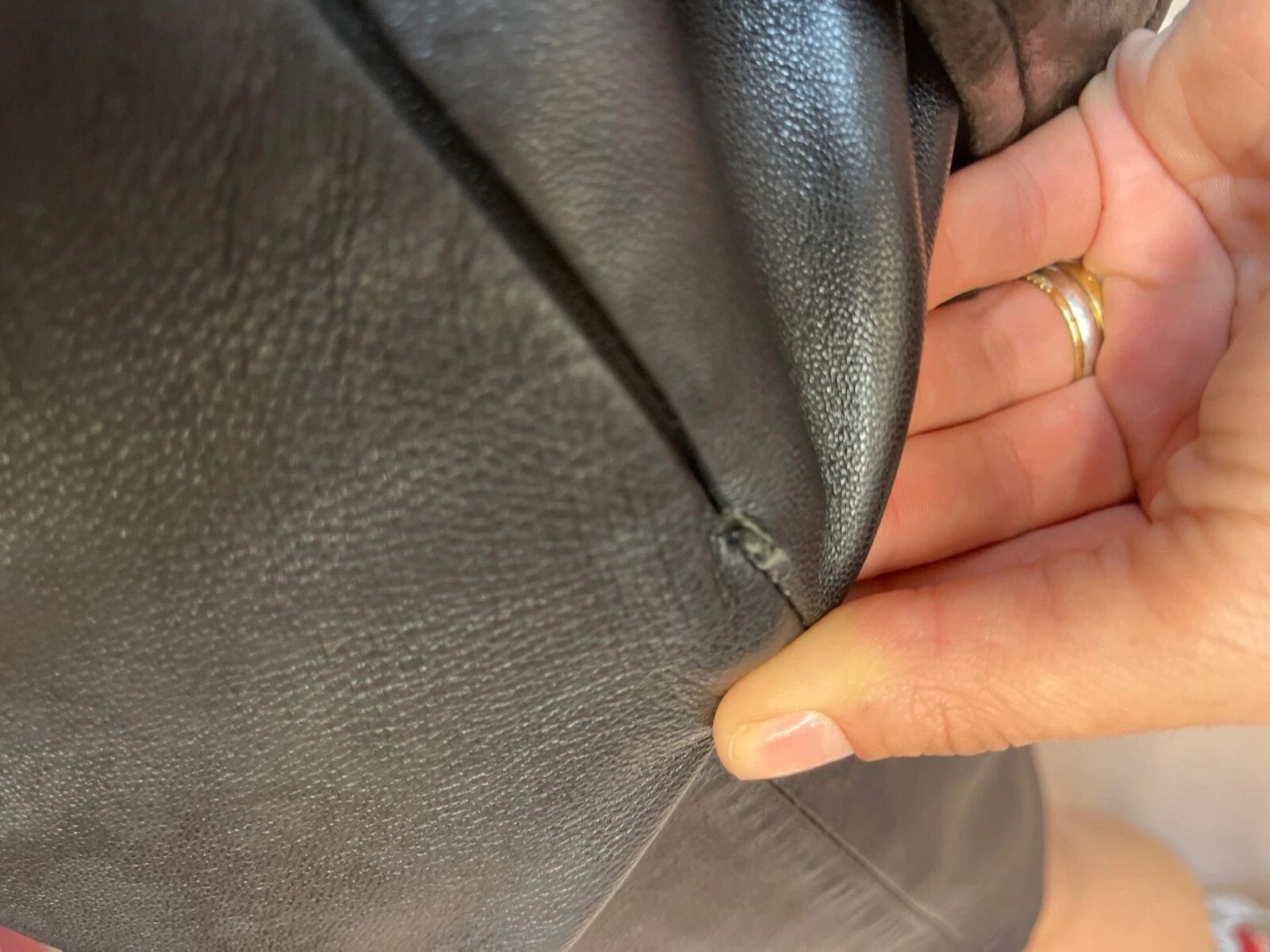 versace gianni mini dress black leather Vintage 90s