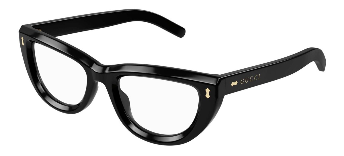 メガネ GUCCI Gucci - GG1521O - 001 BLACK BLACK TRANSPARE Gucci GG1521O Black (001) Eyeglasses | eBay