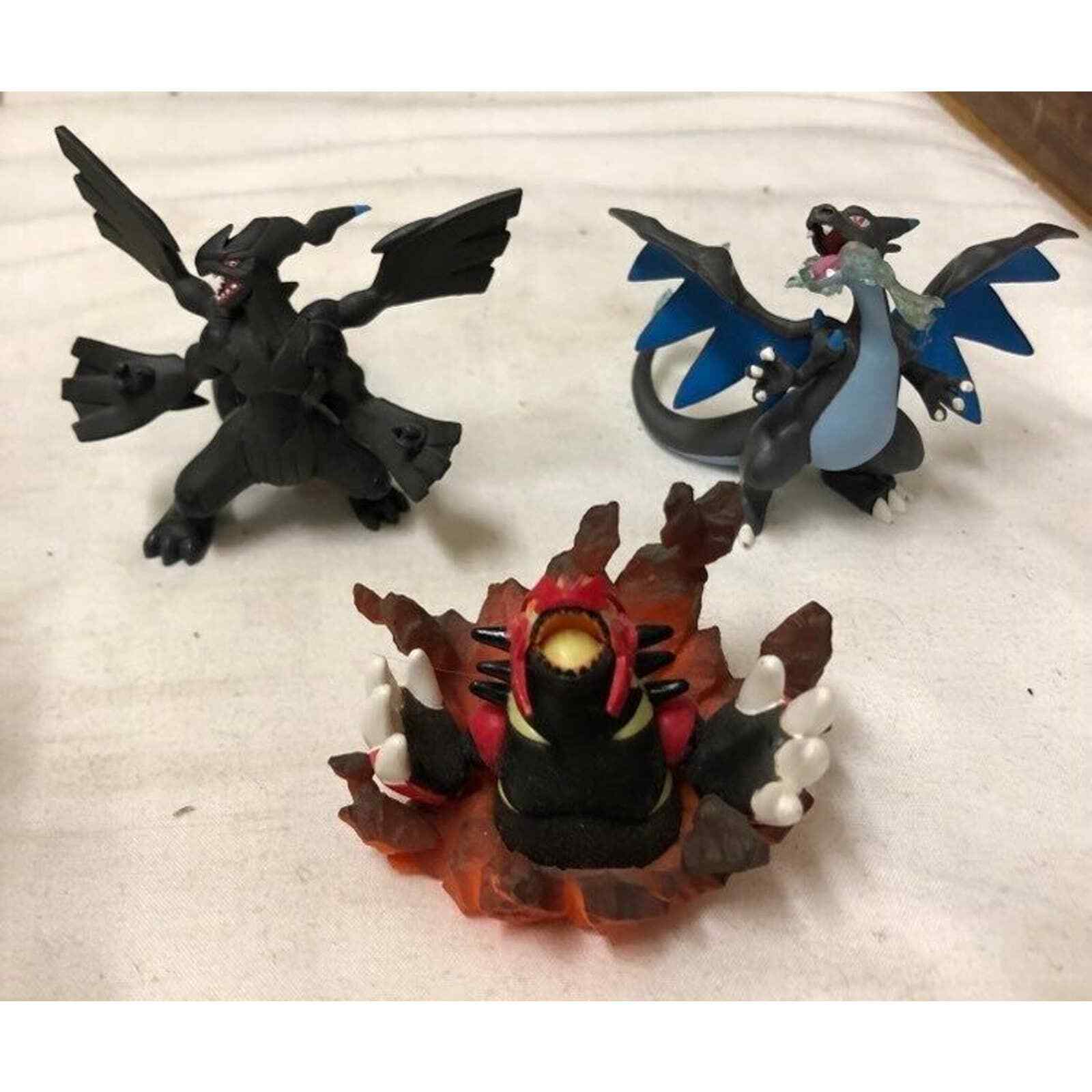 Nintendo Pokemon Figures - Primal Groudon, Mega Charizard X, ZEKROM B&W