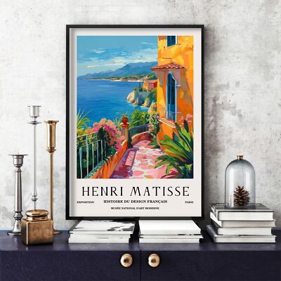 Henri Matisse Druck, Henri Matisse Ausstellungsposter, buntes Wandbild (29b)